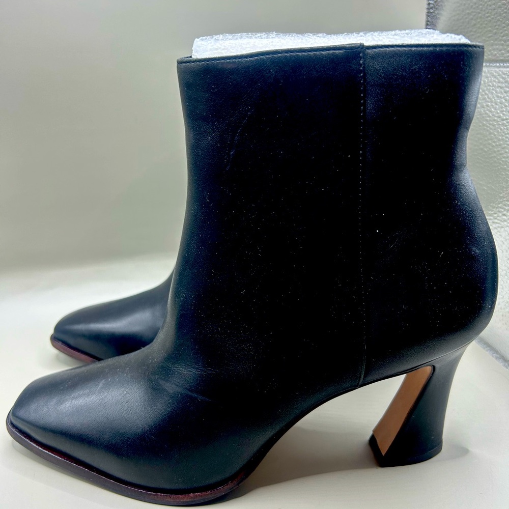 Bernardo Black Leather Ankle Boots